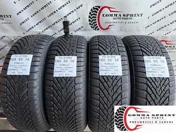 4 PNEUMATICI 195/55 R16 PIRELLI INVERNALI 90%