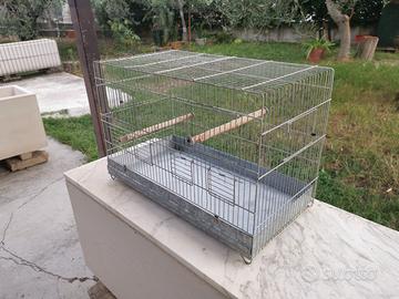 Gabbia da cova per uccellini  zincata con cassetto