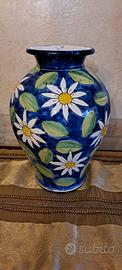 Vaso Ceramico Grande Nino Parrucca Dipinto a Mano