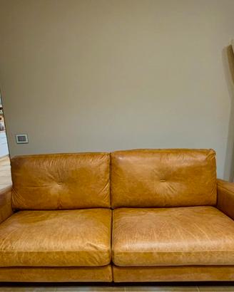 Divano struttura Minotti originale rivestito pelle