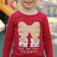 maglia maniche lunghe per bambini con fiocco