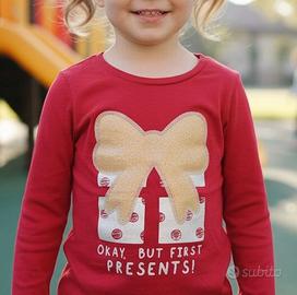 maglia maniche lunghe per bambini con fiocco