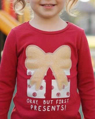 maglia maniche lunghe per bambini con fiocco
