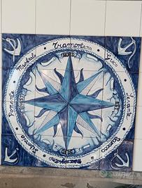 Rosa dei venti maioliche mattonelle vietri salerno