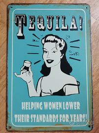 targa in metallo vintage, bar furniture, design