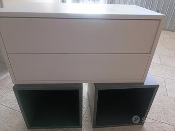 Cubi e mobile a due cassetti IKEA
