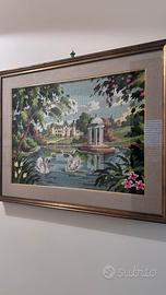 Quadro Vintage Mezzopunto / Gobelin - Paesaggio