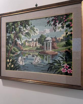 Quadro Vintage Mezzopunto / Gobelin - Paesaggio