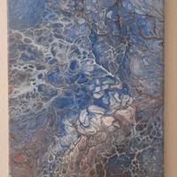 Coppia di quadri astratti in Pouring Acrilico