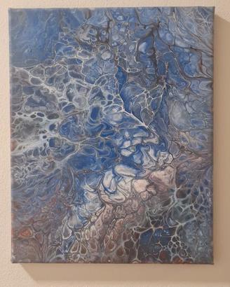 Coppia di quadri astratti in Pouring Acrilico
