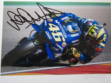 Valentino Rossi autografo su foto cm 23x15