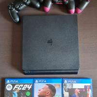 ps4 + 4 controller +  fc24 + fifa22 + fifa21