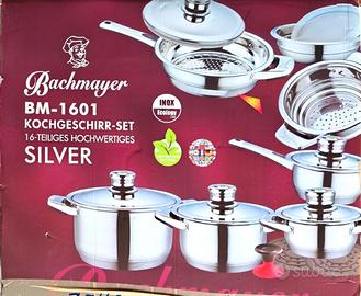 Set di pentole, padelle in acciaio inox