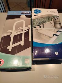 Seduta e maniglione per vasca da bagno nuovi mai u