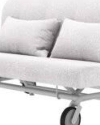 Lyksele divano letto bianco  con ruote e Materaint