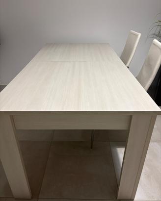 Tavolo allungabile 6/8 persone + 4 sedie