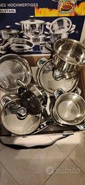 Set di pentole acciaio inox (gas, induzione, ecc)