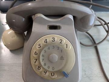Telefono fisso Sip con rotella Vintage tortora