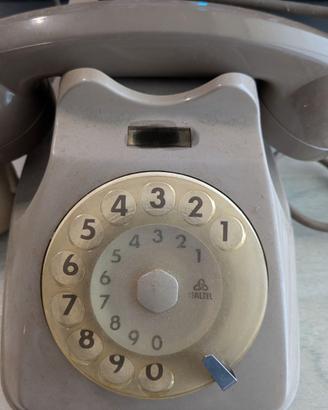 Telefono fisso Sip con rotella Vintage tortora