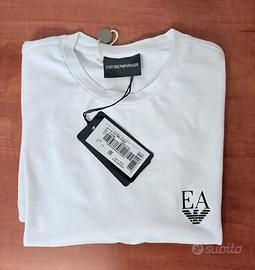 T-Shirt uomo, bianco elasticizzato Emporio Armani