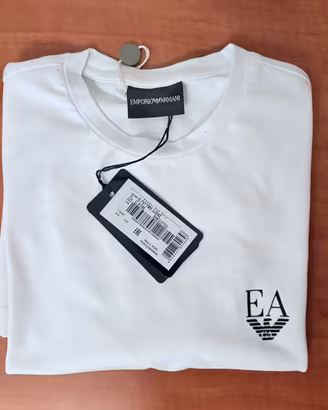 T-Shirt uomo, bianco elasticizzato Emporio Armani