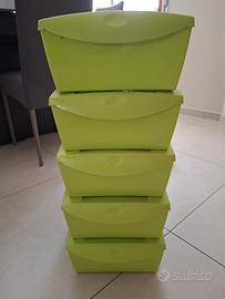 set 5 scatole per scarpe 