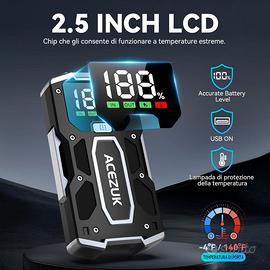 Avviatore Batteria Auto Moto 7000A LED LCD