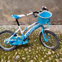 bicicletta 3‐5 anni, bianco azzurra