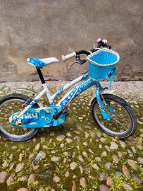 bicicletta 3‐5 anni, bianco azzurra