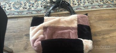 Borsa in pelliccia sintetica
