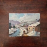 dipinto paesaggio invernale Giuseppe Luongo