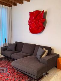 Divano tessuto grigio