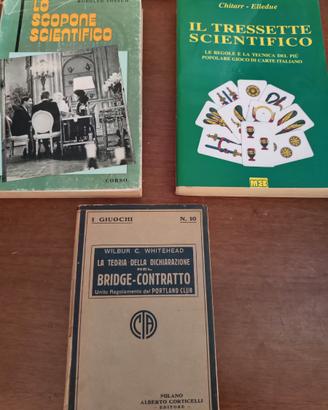 Lo Scopone Scientifico e libri vintage di giochi