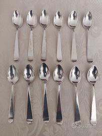 12 Cucchiaini in argento 800, anni 50