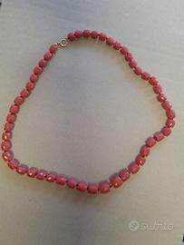 Collana Corallo Rosso Sardegna Sfaccettato