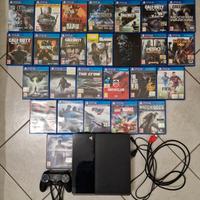 Playstation 4 con un joystick e 26 videogiochi 