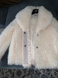 pelliccia ecologica bianca taglia 42 italiana