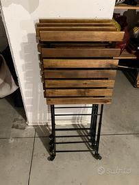 4 sedie pieghevoli legno