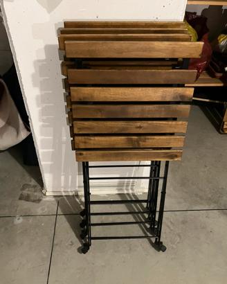 4 sedie pieghevoli legno