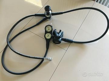 Erogatore primo e secondo stadio Mares + consolle