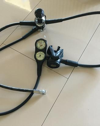 Erogatore primo e secondo stadio Mares + consolle