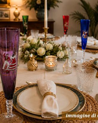 Servizio bicchieri 6 flute – vetro flamenco