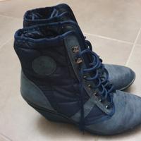 Stivaletti blu donna Camomilla