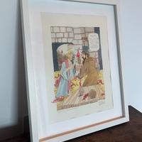 Quadro con acquarello dí Passepartout