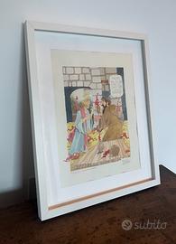 Quadro con acquarello dí Passepartout
