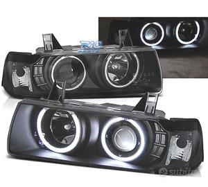 FARI BMW E36 90-99 CCFL OCCHI ANGEL FONDO NERO