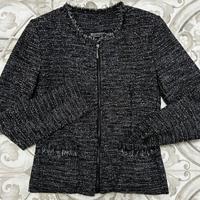 Giacca Blazer con Zip Nero Lurex Rinascimento