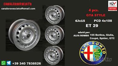 Cerchi gta 6x 15 4x108 alfa romeo GIULIA duetto