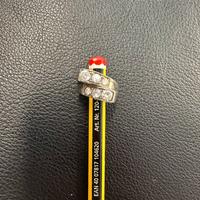 Anello vintage anni 50 da mignolo diamanti veri