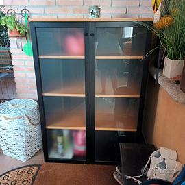 Vetrinetta nero/legno